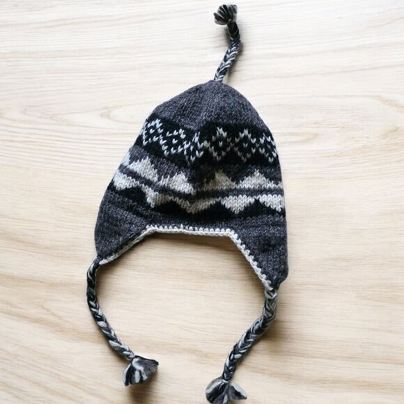 NORWAY ( AGE 8 TO 16 ) Vintage Wool/Fleece Ear Flap Hat - Picture 2 of 4